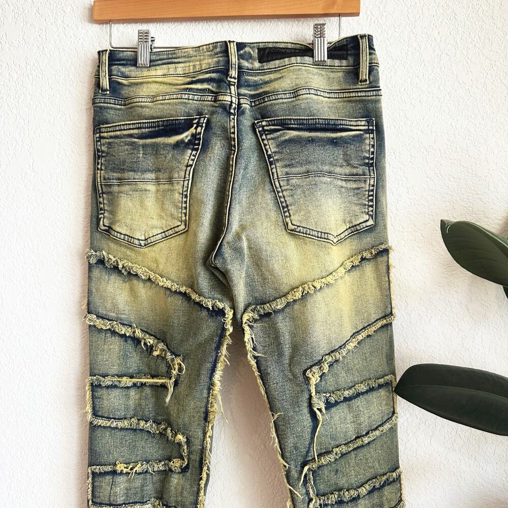 Rockstar Original Slim Stacked Flare Stretch Jeans 30X34 Y2K Streetwear Grunge - Picture 6 of 13